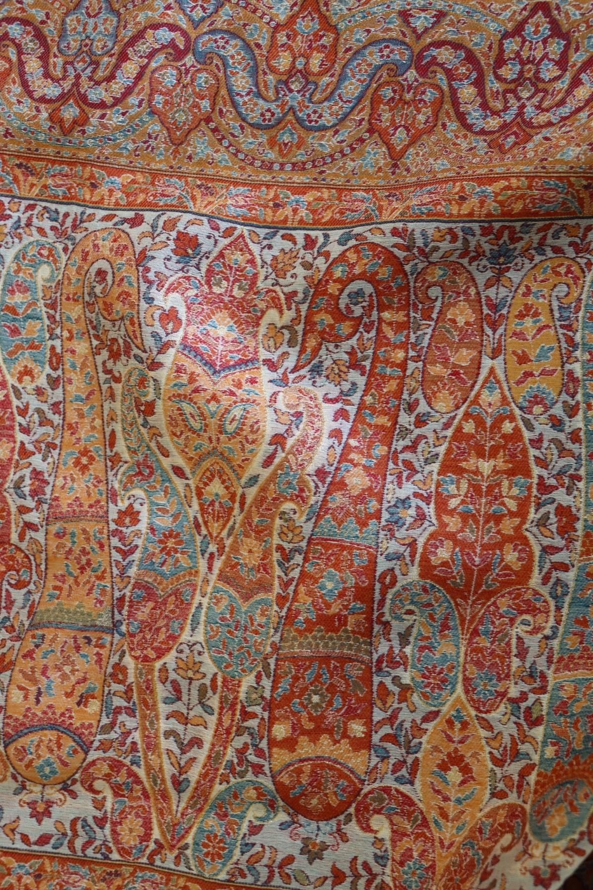 Beige Kani Silk Saree