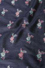 Midnight Blue Kani Silk Suit with Zari Dupatta