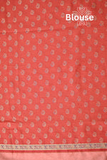 Peach Kani Kalamkari Silk Saree