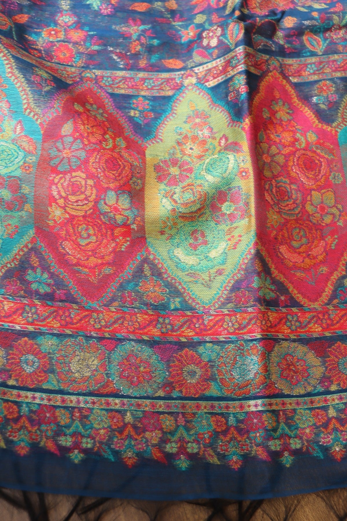 Ink Blue Kani Silk Suit