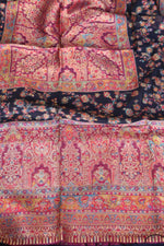 Navy Blue Kani Silk Suit with Allover Dupatta