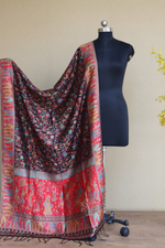 Black Kani Silk Figure Dupatta