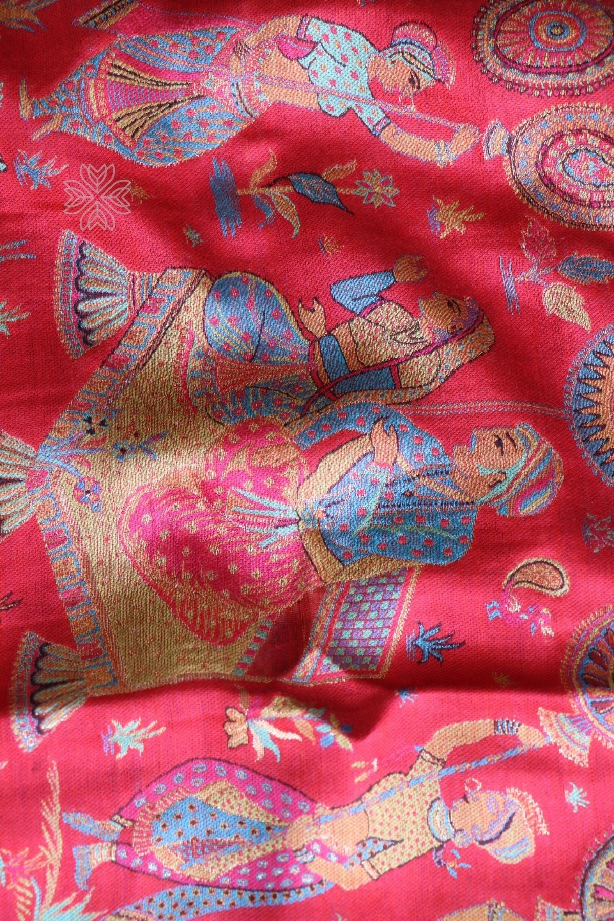 Black Kani Silk Figure Dupatta