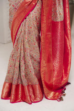 Beige Kani Kanjivaram Silk Saree
