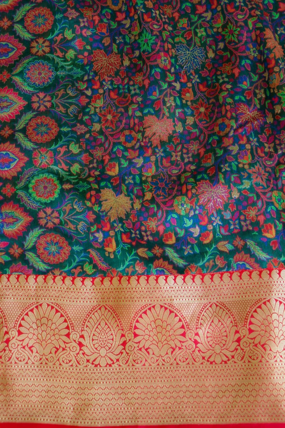 Green Kani Kanjivaram Silk Saree