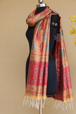 Yellow Kani Silk Dupatta with Bootas