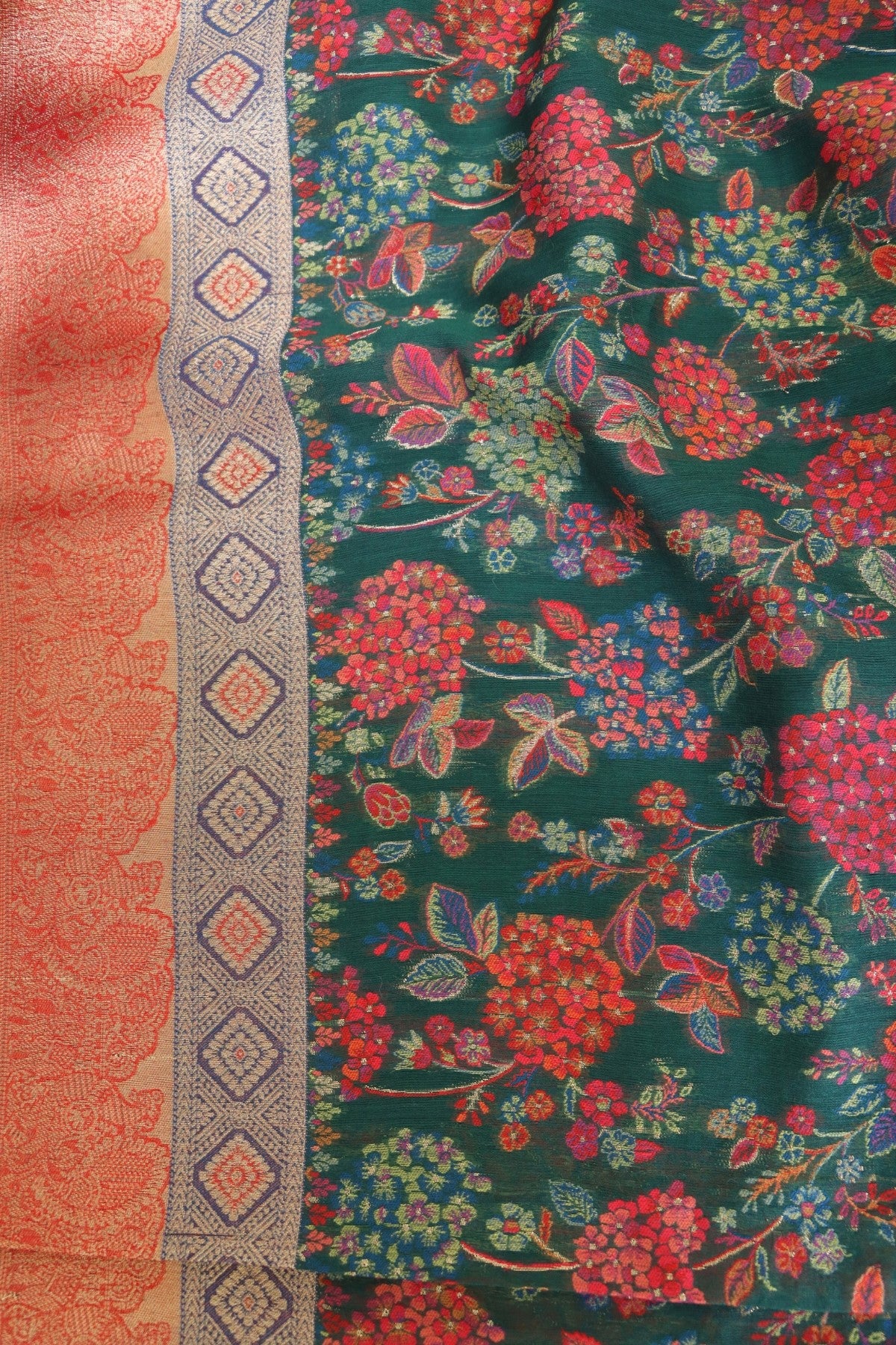 Green Kani Zari Pallu Silk Saree