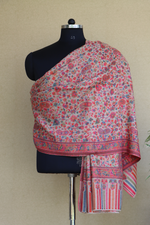 Beige Kani Men Fine Wool Shawl