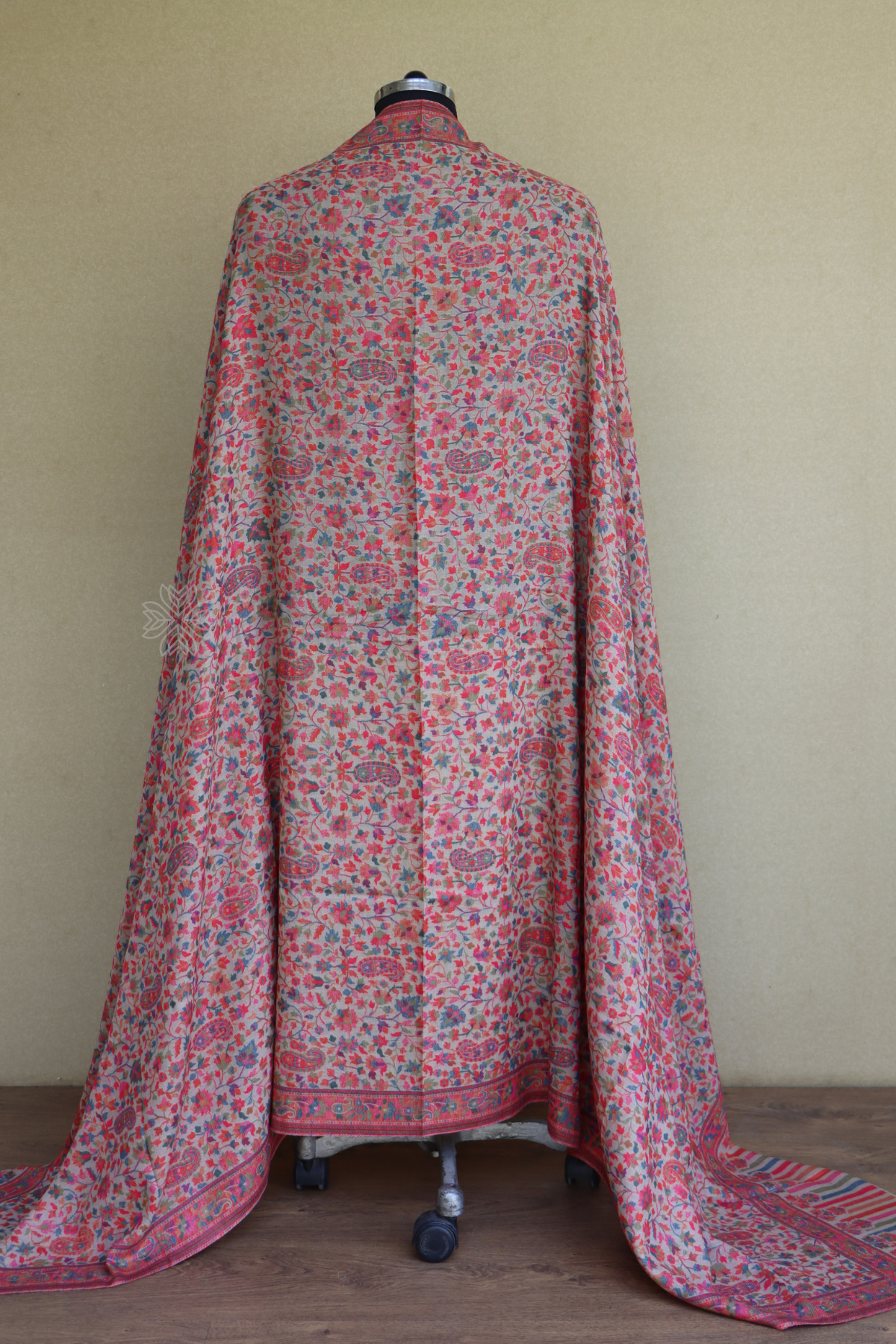 Beige Kani Men Fine Wool Shawl