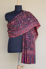 Black Kani Men Fine Wool Shawl