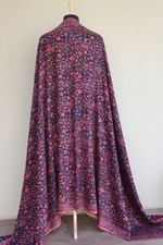 Black Kani Men Fine Wool Shawl