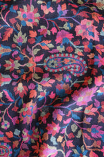 Black Kani Men Fine Wool Shawl