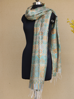 Sage Green Kani Silk Jamawar Dupatta Imperial Weaves