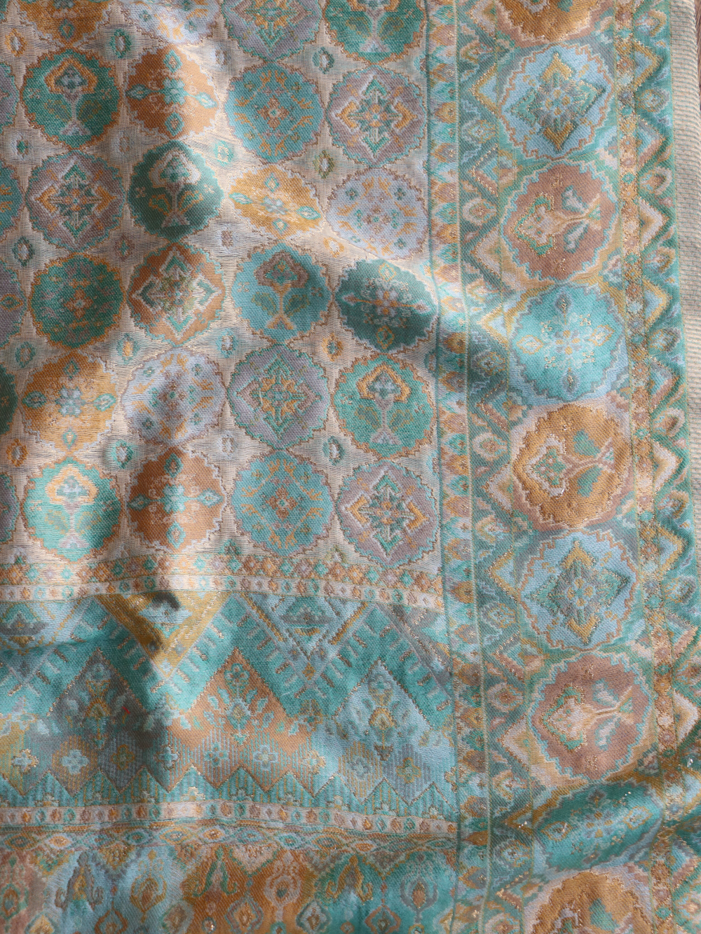 Sage Green Kani Silk Jamawar Dupatta Imperial Weaves