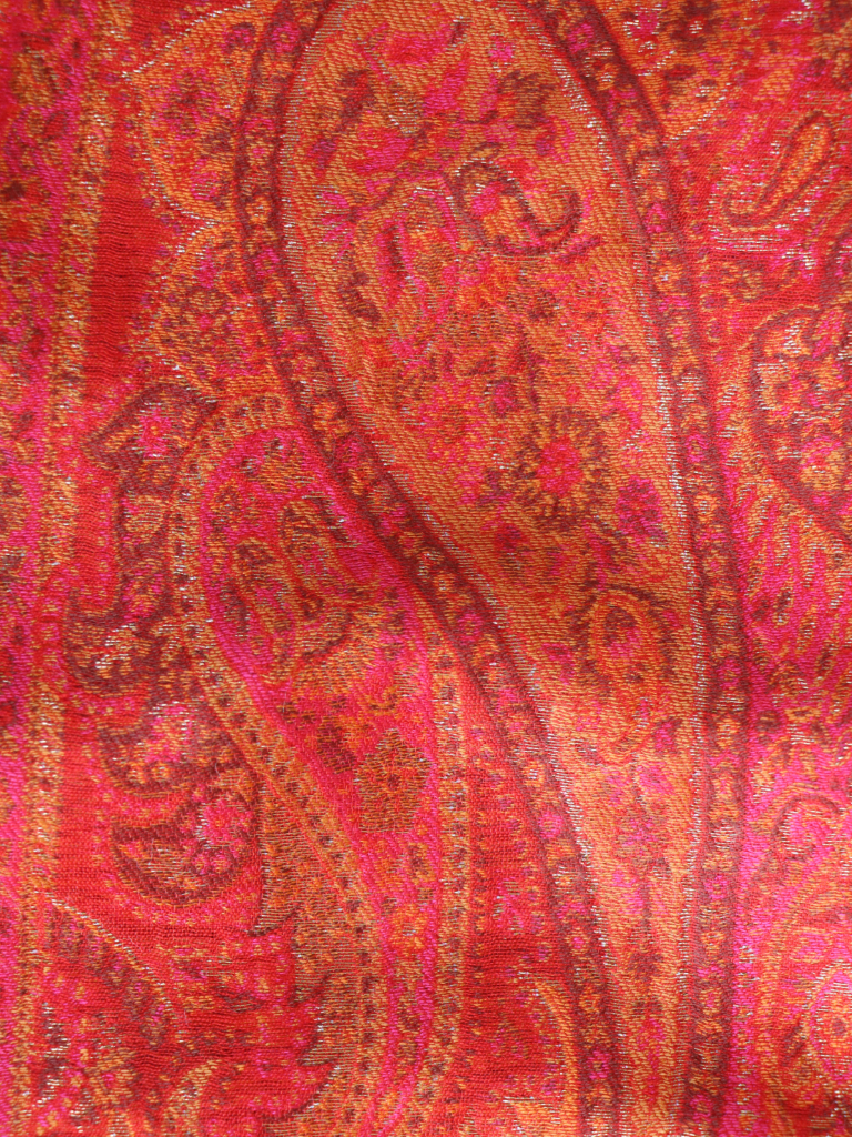 Red Kani Silk Jamawar Paisley DupattaImperial Weaves