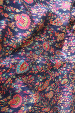 Navy Blue Kani Silk Saree