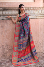 Blue Kani Silk SareeImperial Weaves