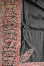 Black Kani Jamawar Pallu Silk Saree