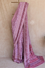 Mauve Pink Kani Chanderi Silk Saree
