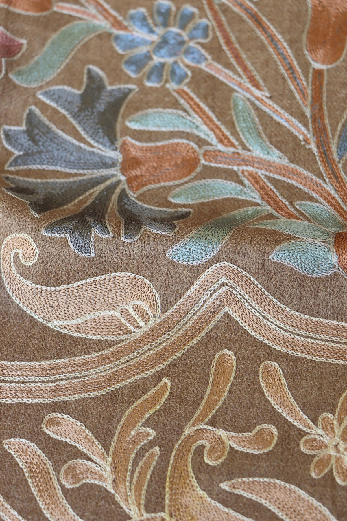 Aari Embroidered Wool Wrap
