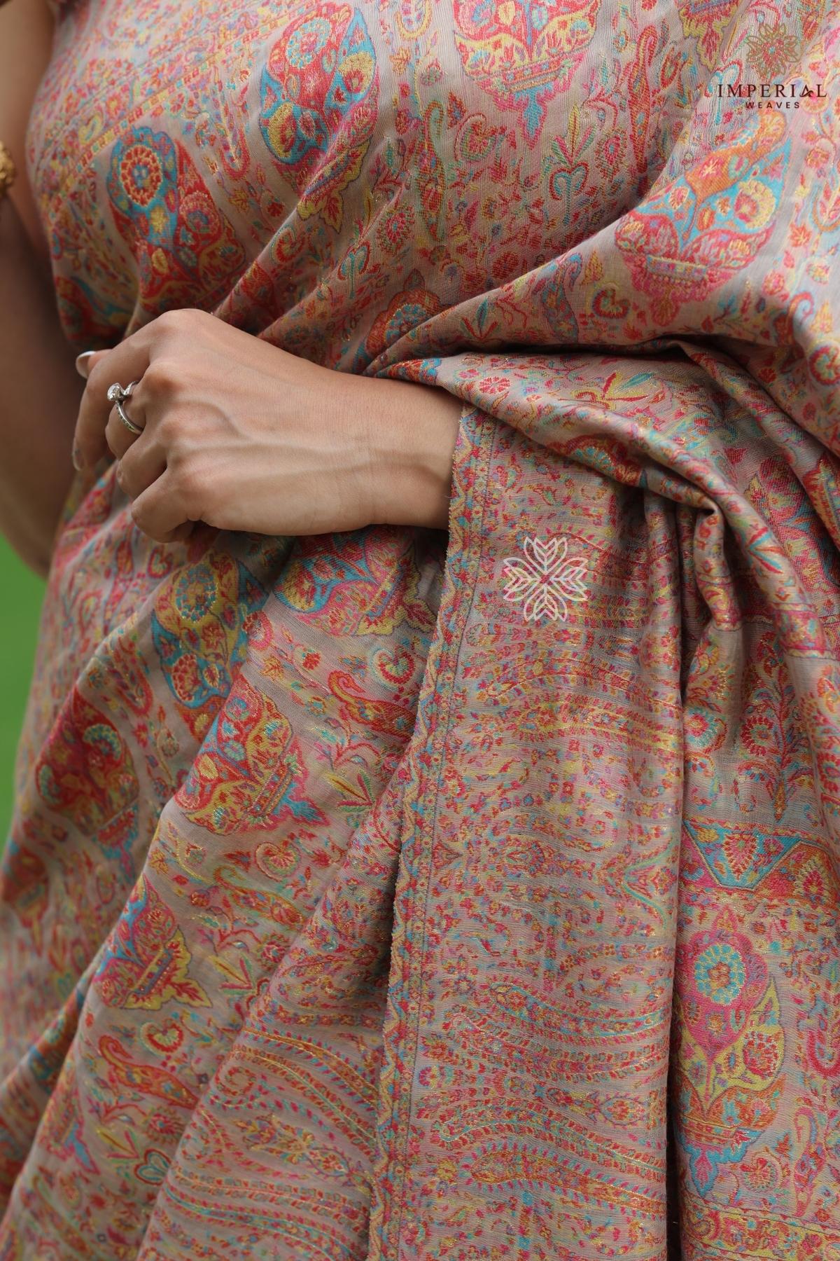 Authentic Kashmiri Kani Silk Saree