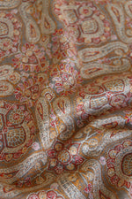 Beige Sozni Jamawar Pashmina Shawl