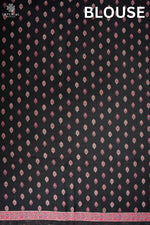 Black Floral Kani Jamawar Silk Saree - Traditional Silk Saree, Kani Saree, Kani Pashmina Silk Saree, Vintage Saree, Kani Silk Saree Blouse, Authentic Kani Silk Saree, Traditional Kani Saree