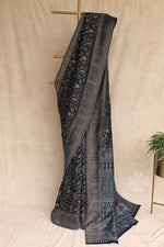 Black Kani Chanderi Silk Saree