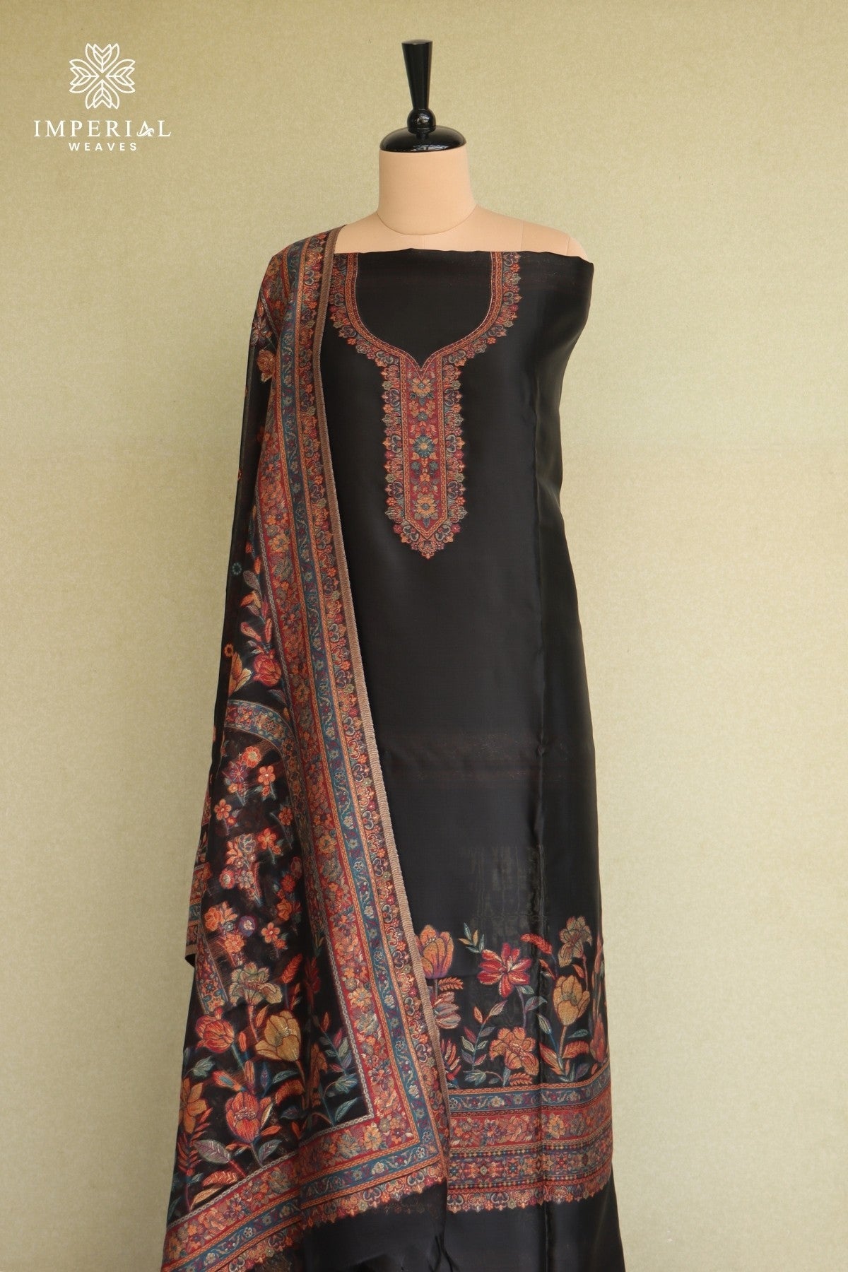 Black Kani Silk Suit