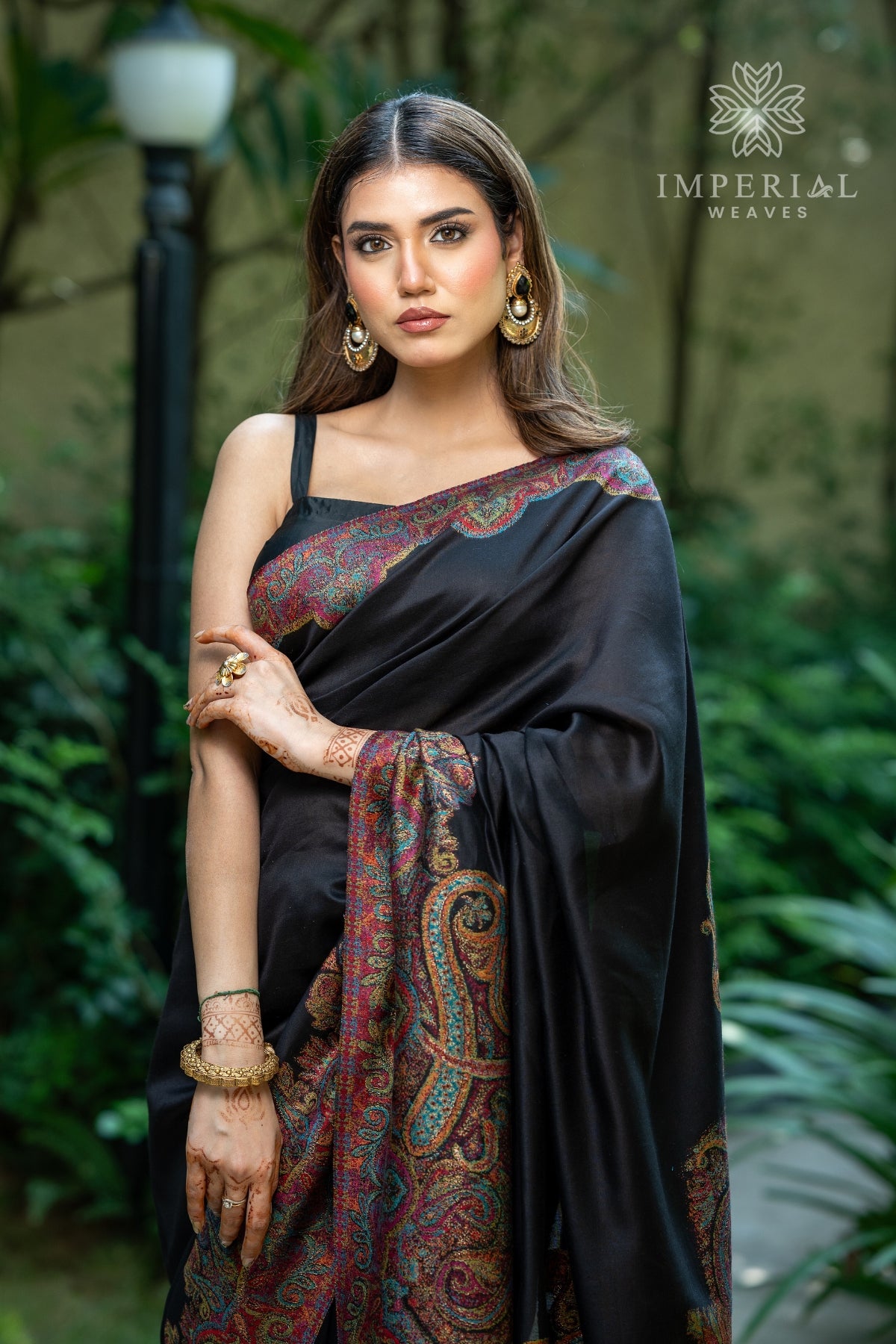 Black Pashmina Saree