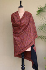 Black Sozni Jamawar Pashmina Shawl