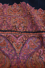 Black Sozni Jamawar Pashmina Shawl