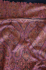 Black Sozni Jamawar Pashmina Shawl