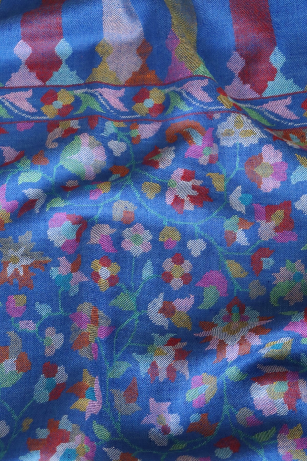 Blue All over Kani Pashmina Shawl