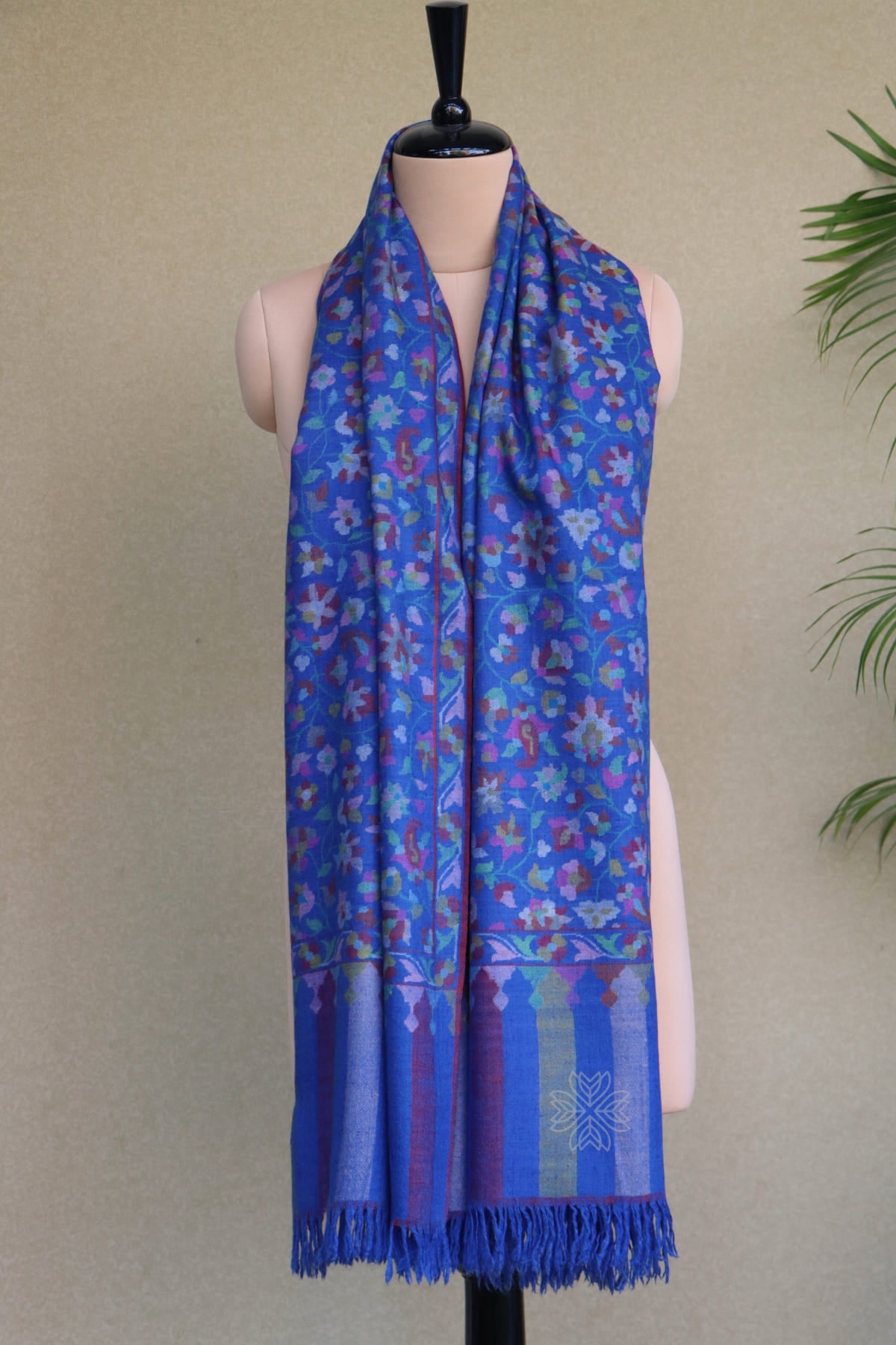 Blue All over Kani Pashmina Shawl
