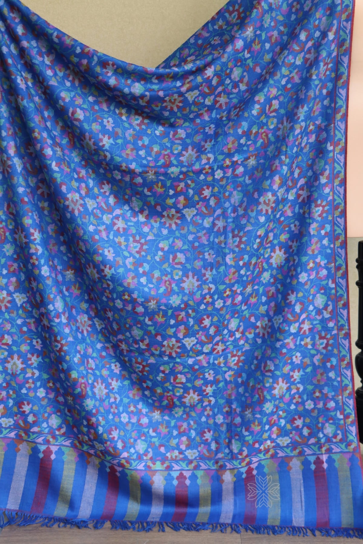 Blue All over Kani Pashmina Shawl