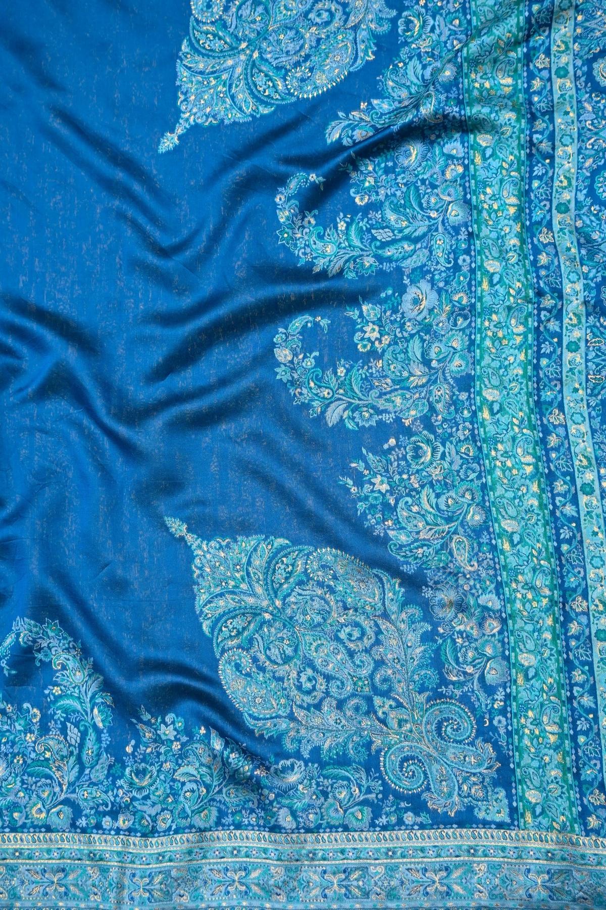 Blue Kani Pallu Silk Saree