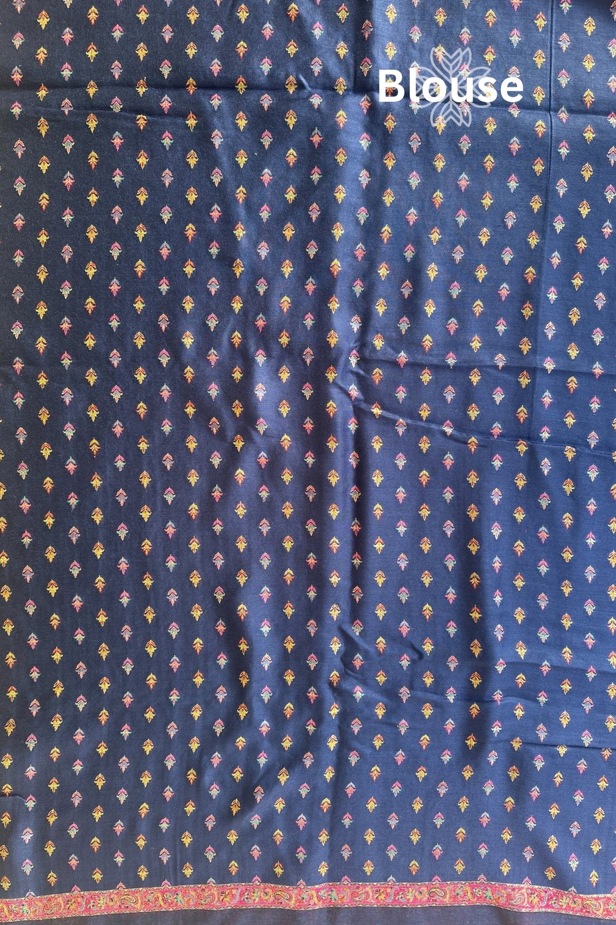 Blue Kani Jamawar Silk Saree