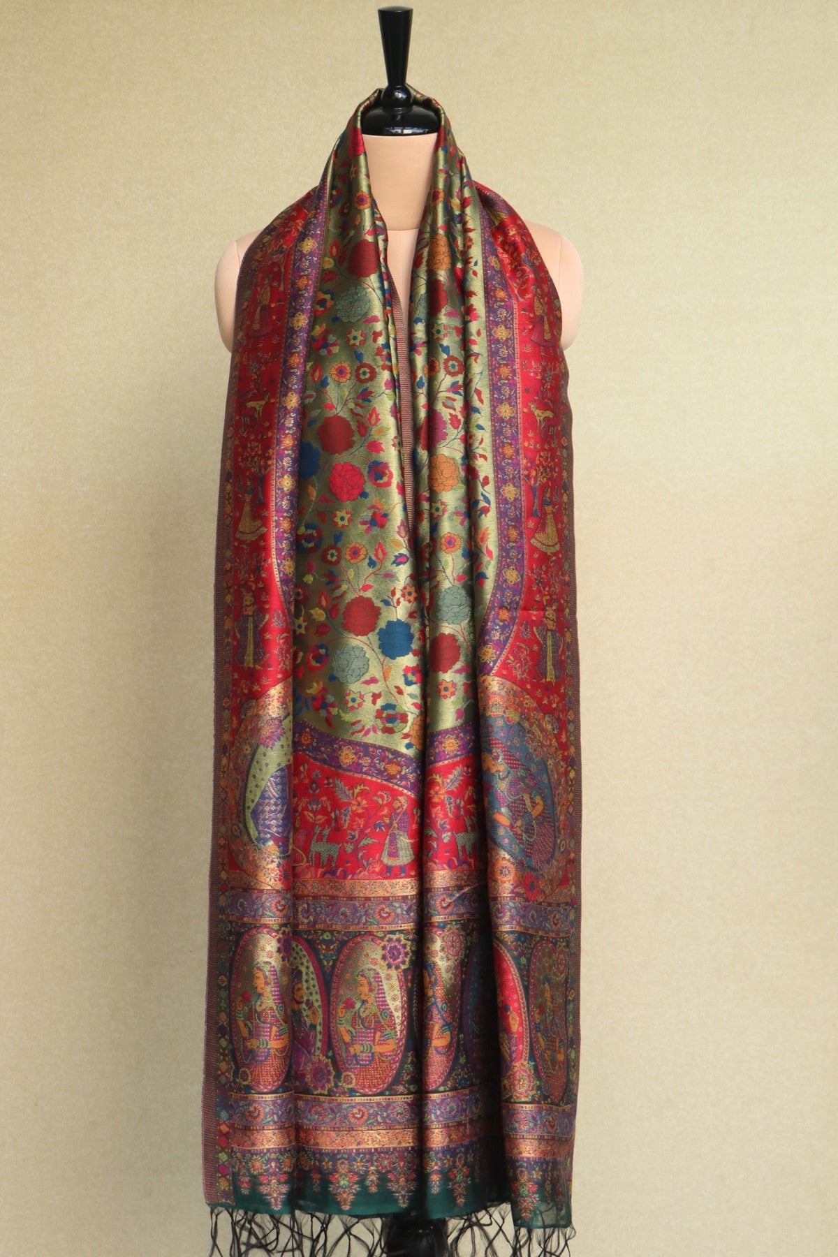 Pashmina Mughal kashmiri Kani Dupatta