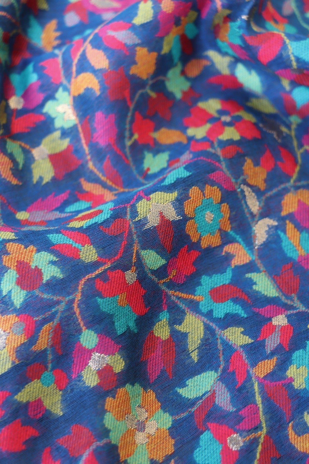 Blue Kani Silk Shawl