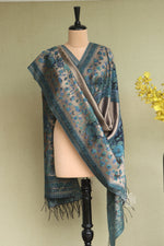 Blue Tissue Kani Silk Dupatta