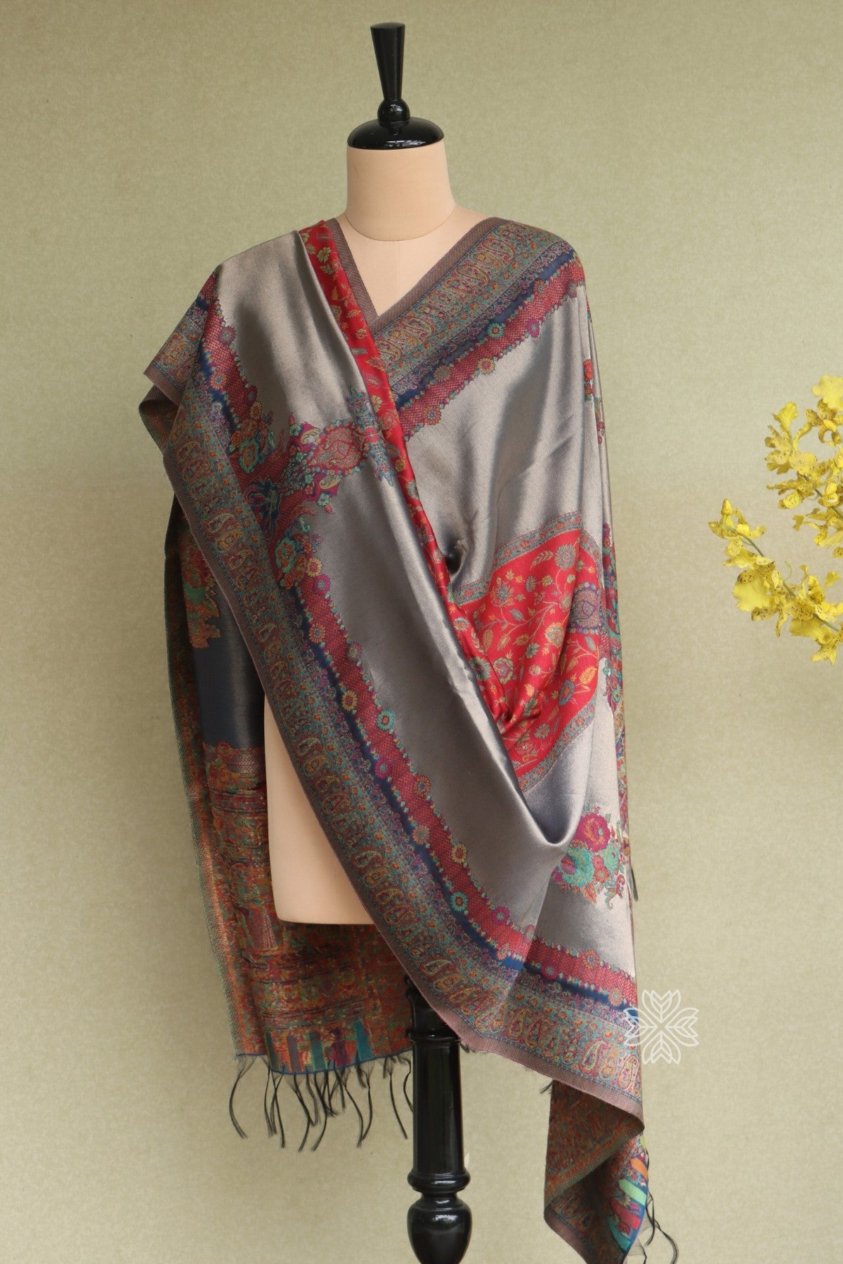 Blue Tissue Kani Silk Dupatta