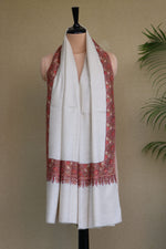 Off White Paper-machie’ Pashmina Shawl