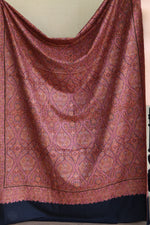 Black Sozni Jamawar Pashmina Shawl