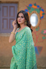 Green Kani Chanderi Silk Saree