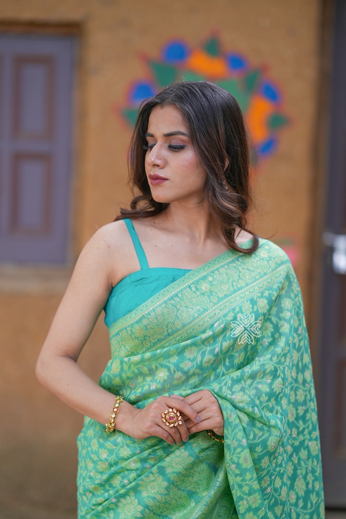 Green Kani Chanderi Silk Saree