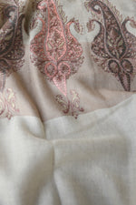 Off White Woolen EmbroideredStole