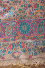 Beige Kani Floral Shawl