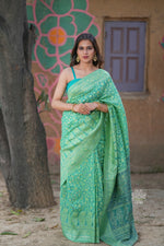 Green Kani Chanderi Silk Saree