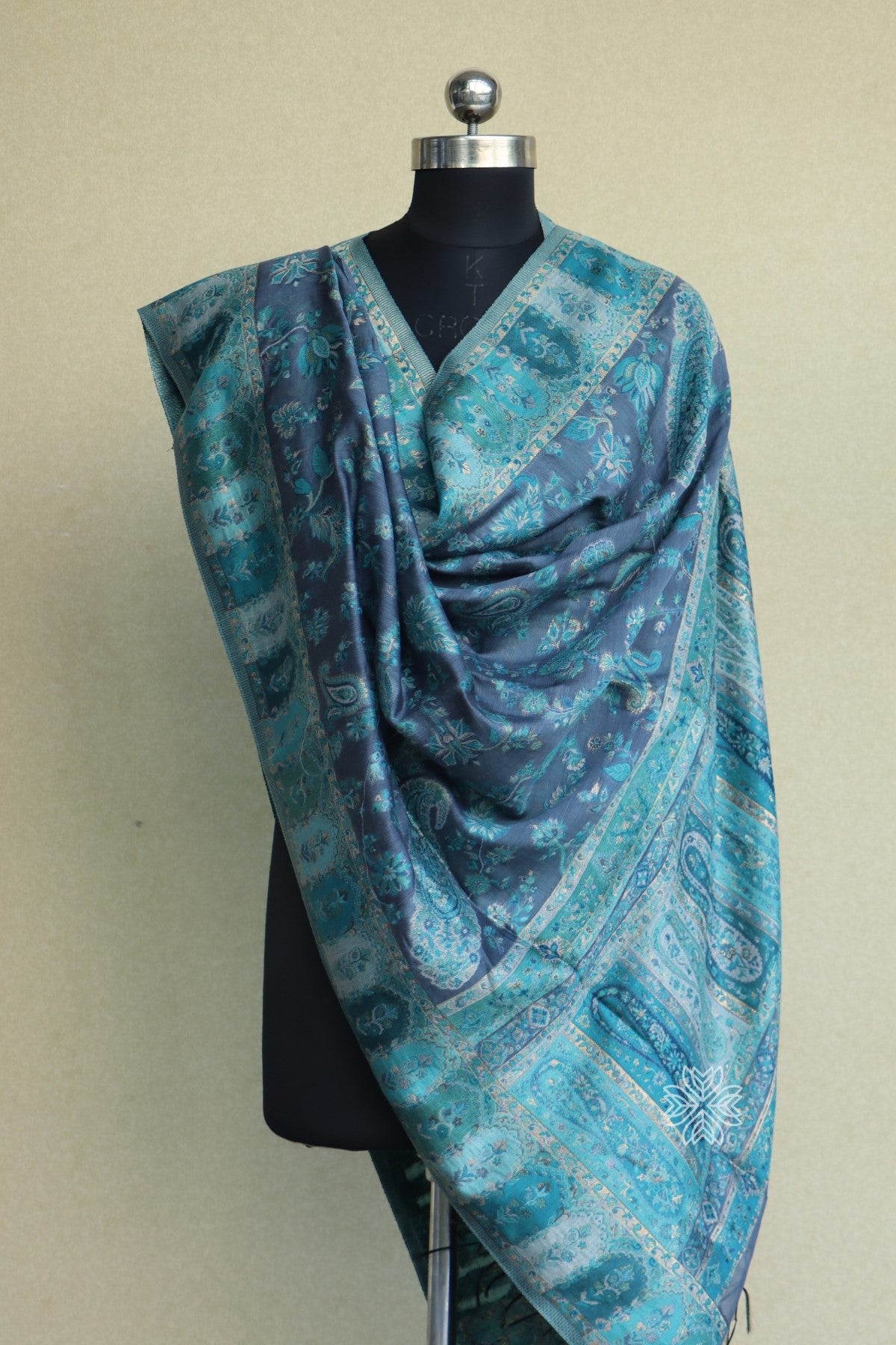 Grey Kani Silk Dupatta